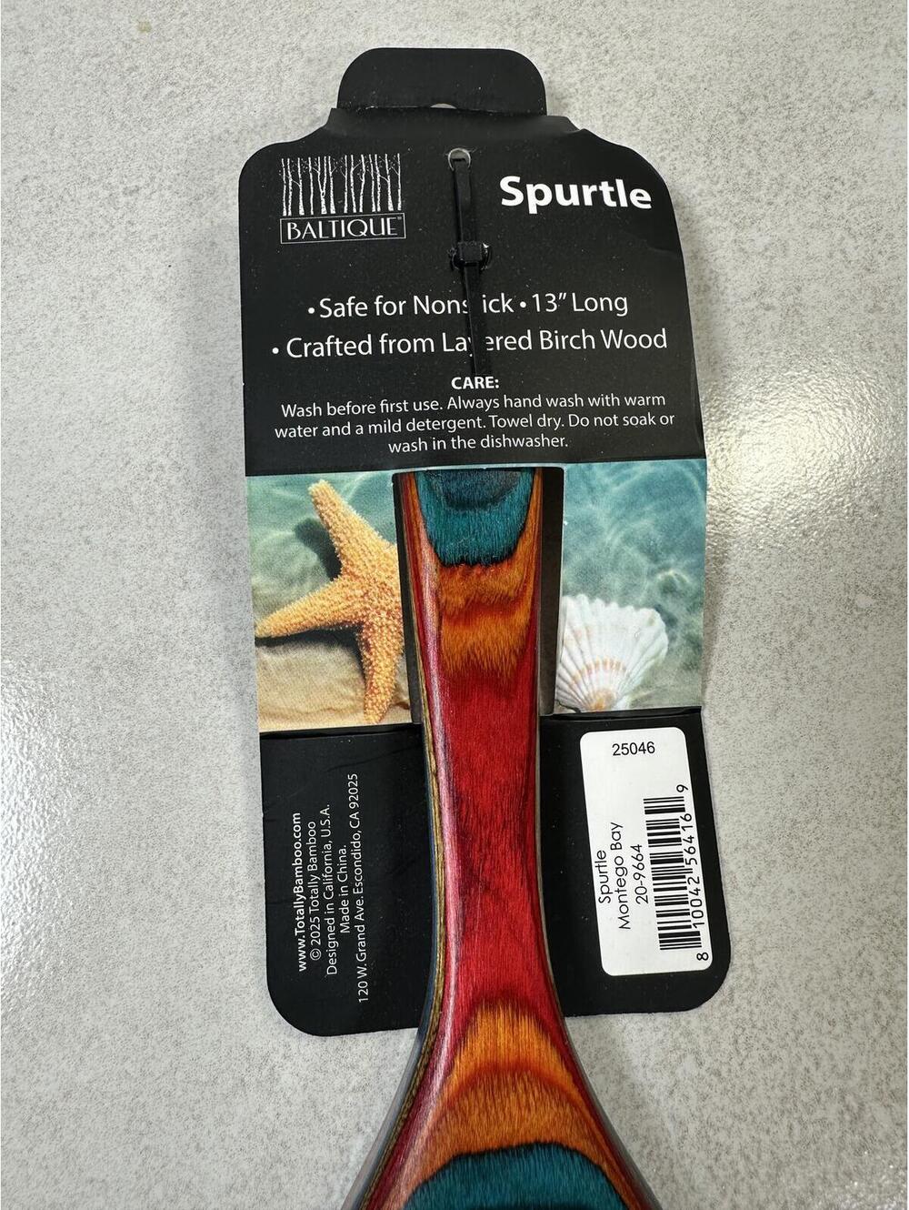 Baltique Montego Bay Spurtle Layered Birch Wood Kitchen Utensil NWT - Picture 3 of 6